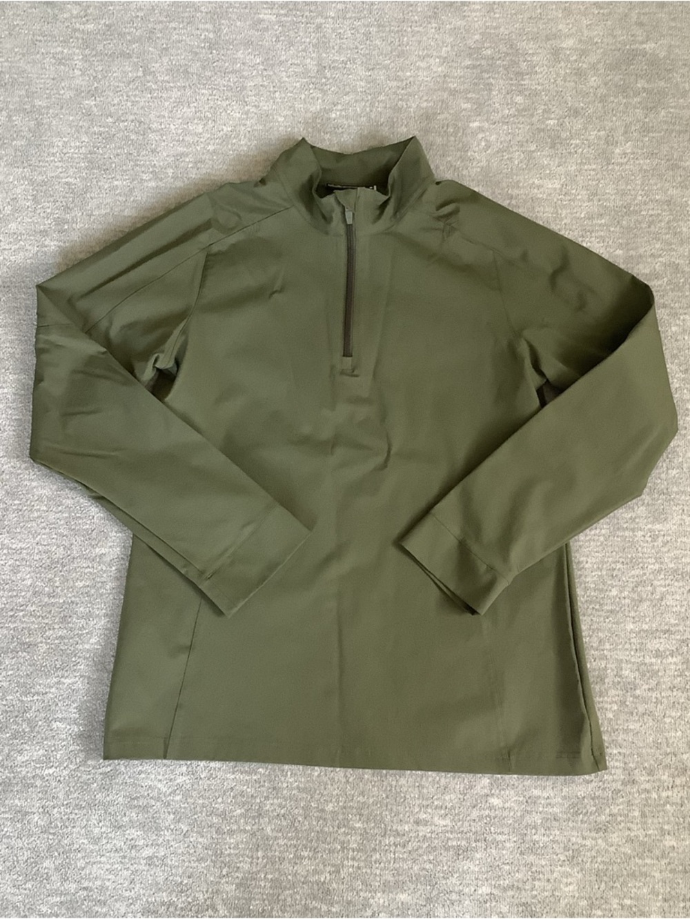 Under Armour Coldgear Infrared Olive Green Quarter-Zip Pullover Sz. L